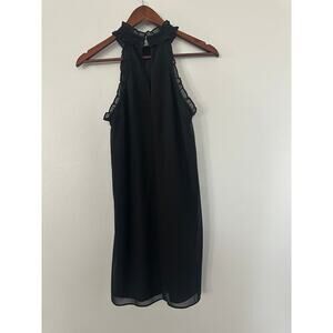 BCBGeneration Black Lace Halter Dress sz XS